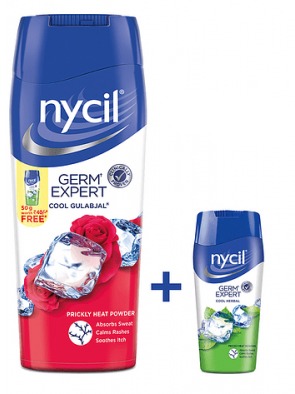 Nycil Powder Cool Gulabjal, 150 g (Get 50 g Free)